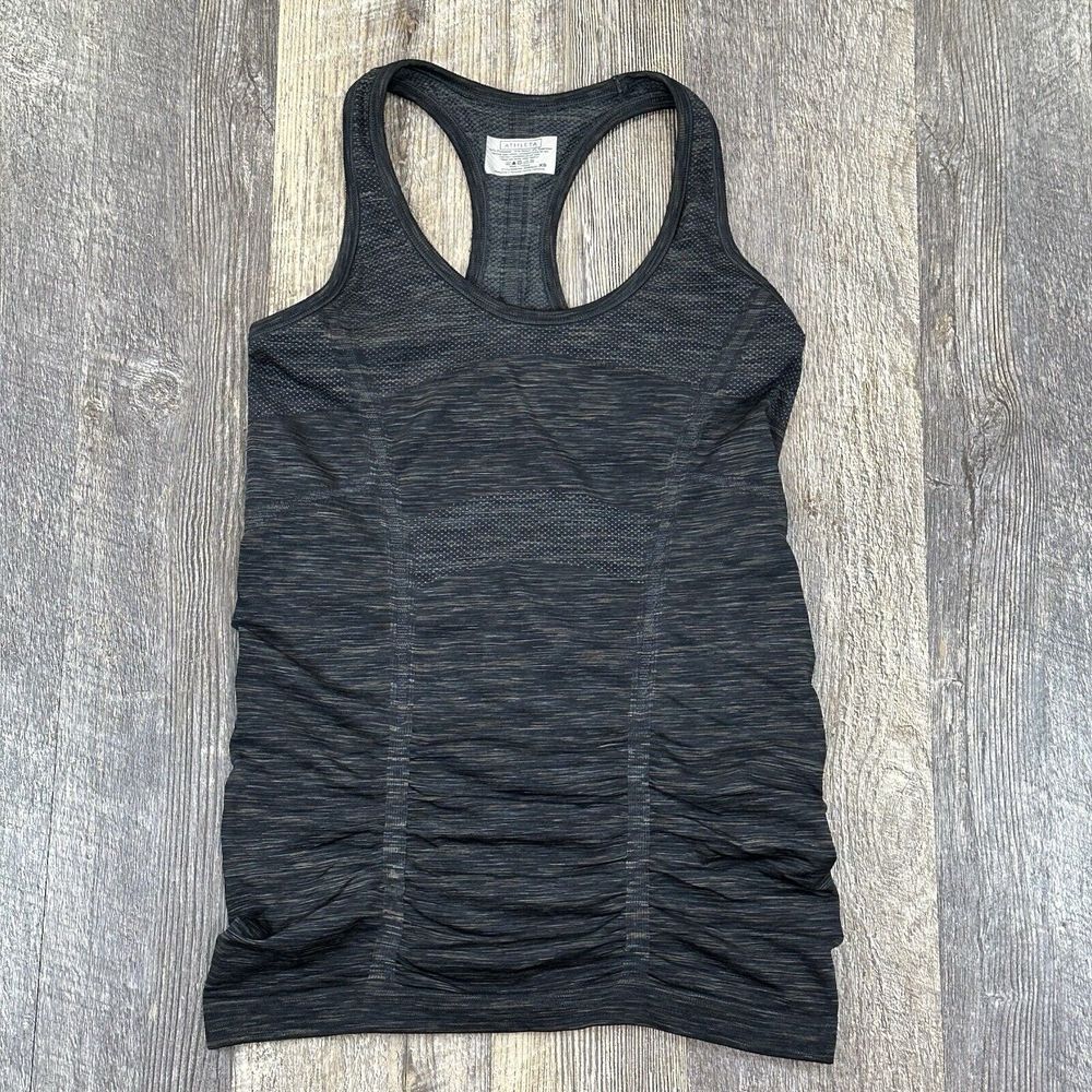 Athleta Fastest Track Racerback Tank Top Size X-Small Blue‎ Space Dye 489382